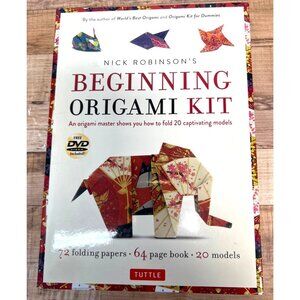NICK ROBINSONS BEGINNING ORIGAMI KIT WITH DVD - 72 PAPERS 64 PAGE BOOK & 20 MODE